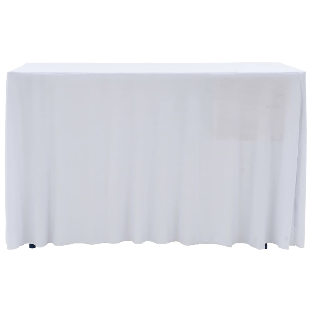 2 darab fehér sztreccs asztalszoknya 183 x 76 x 74 cm