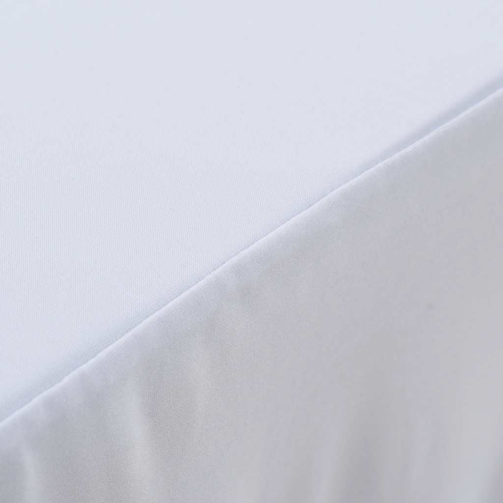 2 darab fehér sztreccs asztalszoknya 183 x 76 x 74 cm