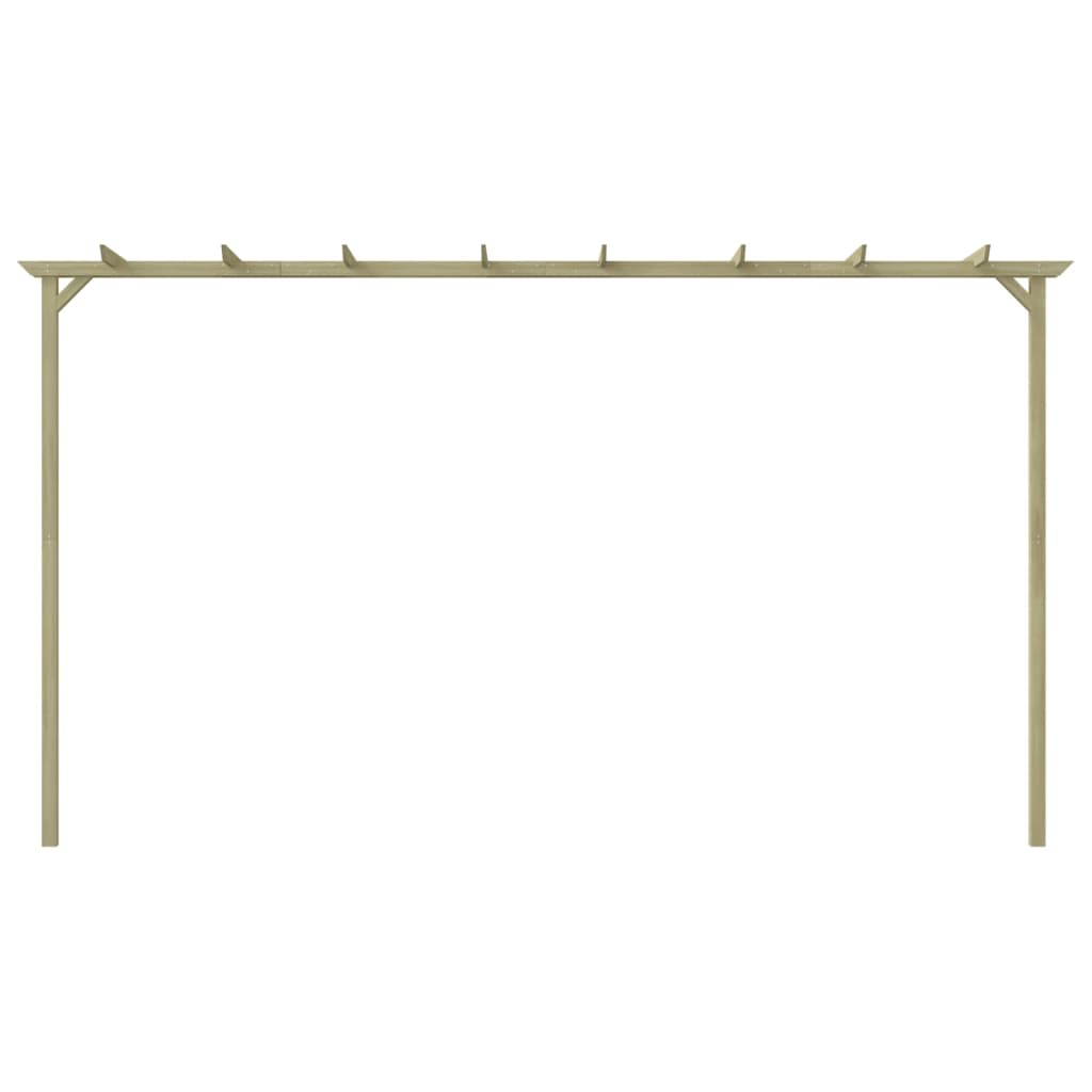 kerti pergola impregnált fenyőfalécekből 360 x 200 x 60 cm