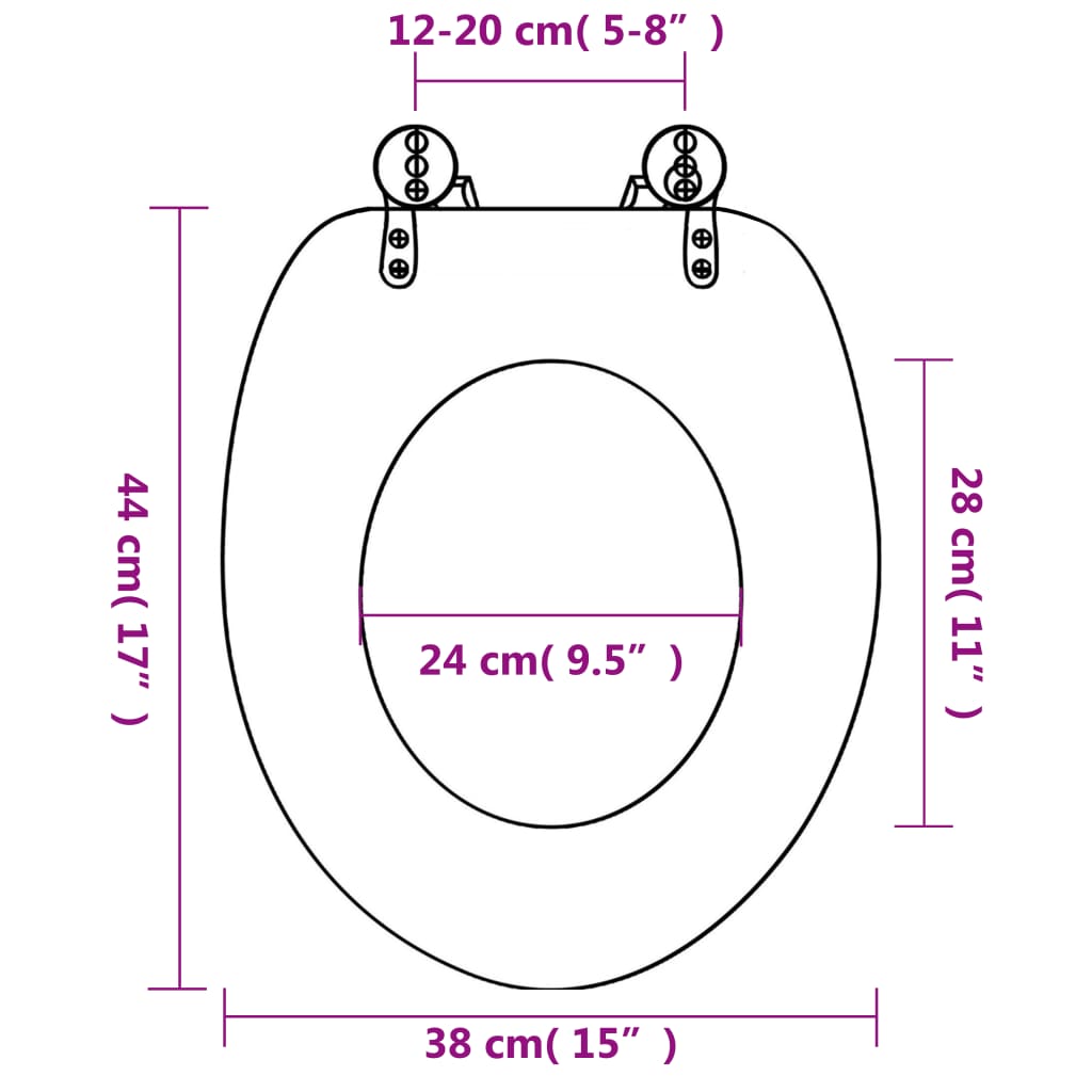 tengeri csillag mintás MDF WC-ülőke lassan csukódó fedéllel