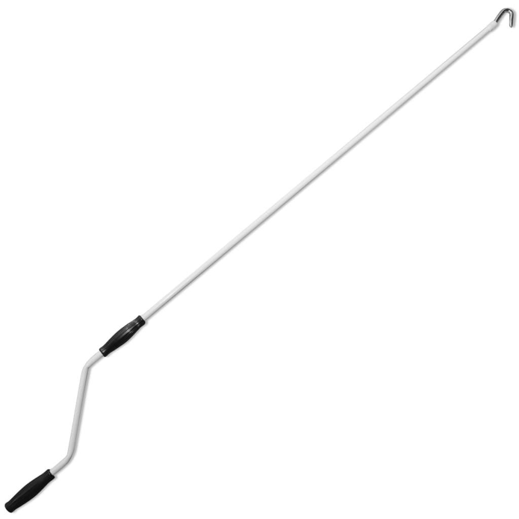 kézi működtetésű összecsukható napellenző, sárga-fehér, 400 cm