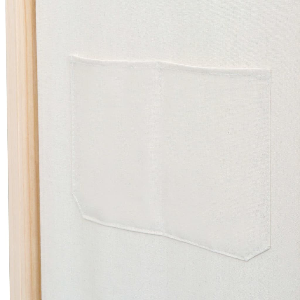 krémszínű 4-paneles szövetparaván 160 x 170 x 4 cm