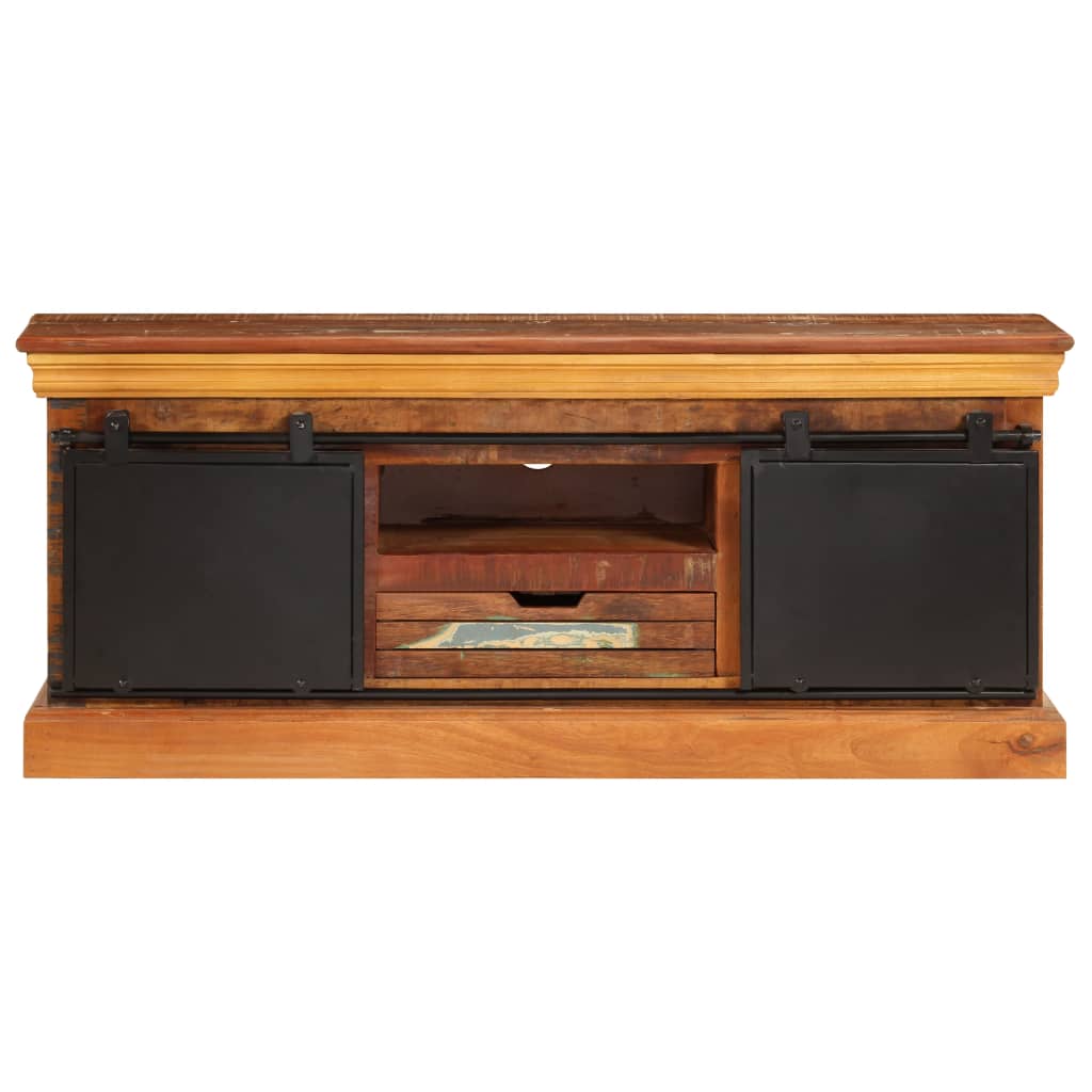 tömör újrahasznosított fa TV-szekrény 110 x 30 x 45 cm