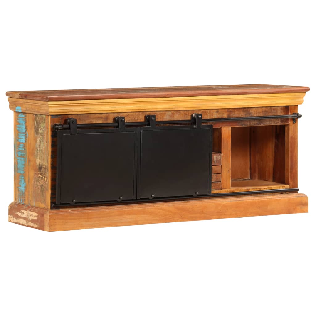 tömör újrahasznosított fa TV-szekrény 110 x 30 x 45 cm