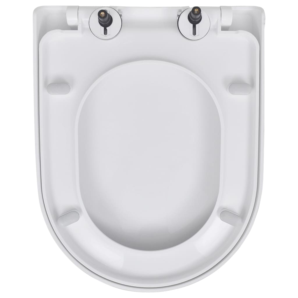2 db fehér műanyag WC ülőke lassan csukódó fedéllel
