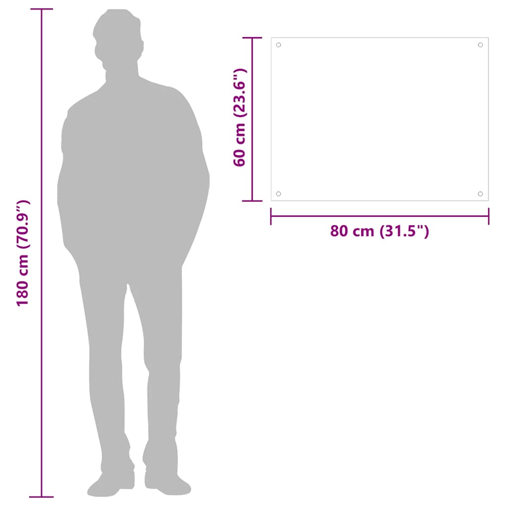 fehér edzett üveg konyhai falburkoló 80 x 60 cm