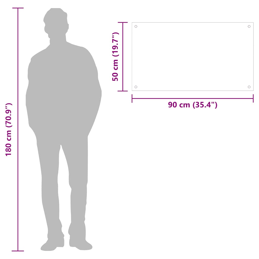 fehér edzett üveg konyhai falburkoló 90 x 50 cm