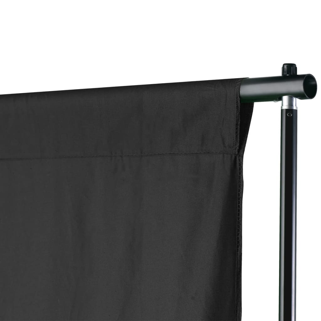 fekete háttértartó állványrendszer 600 x 300 cm