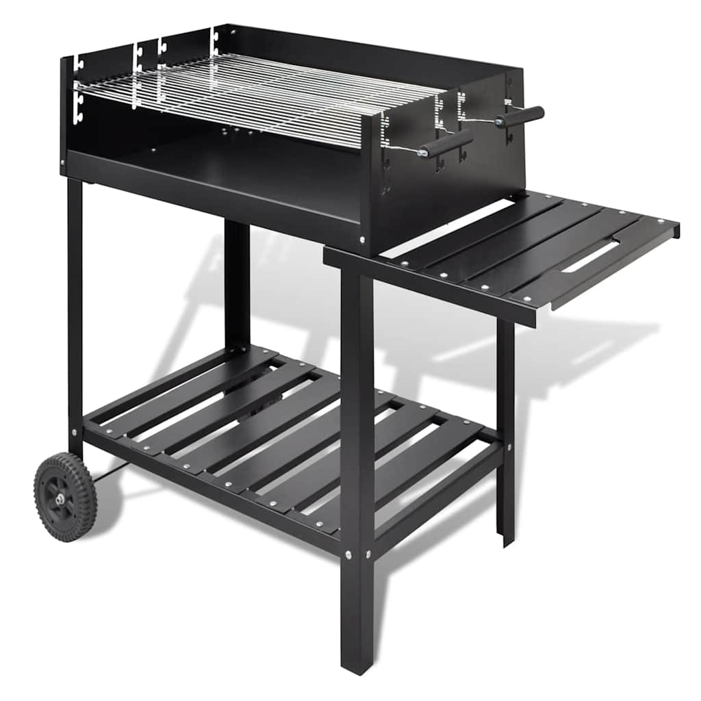 Grill állvány faszén Grillező 2 Kerekekkel