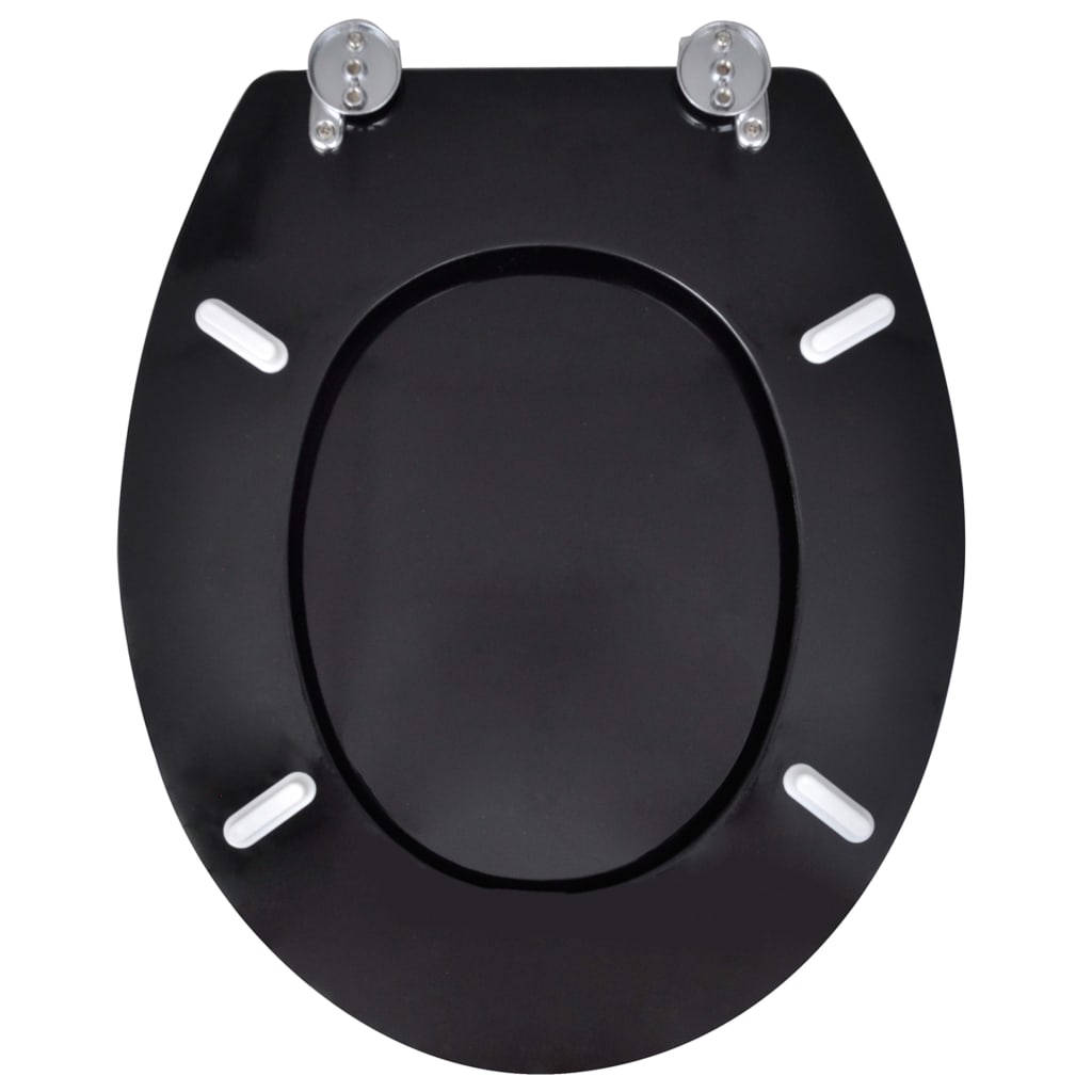 egyszerű tervezésű fekete MDF WC-ülőke