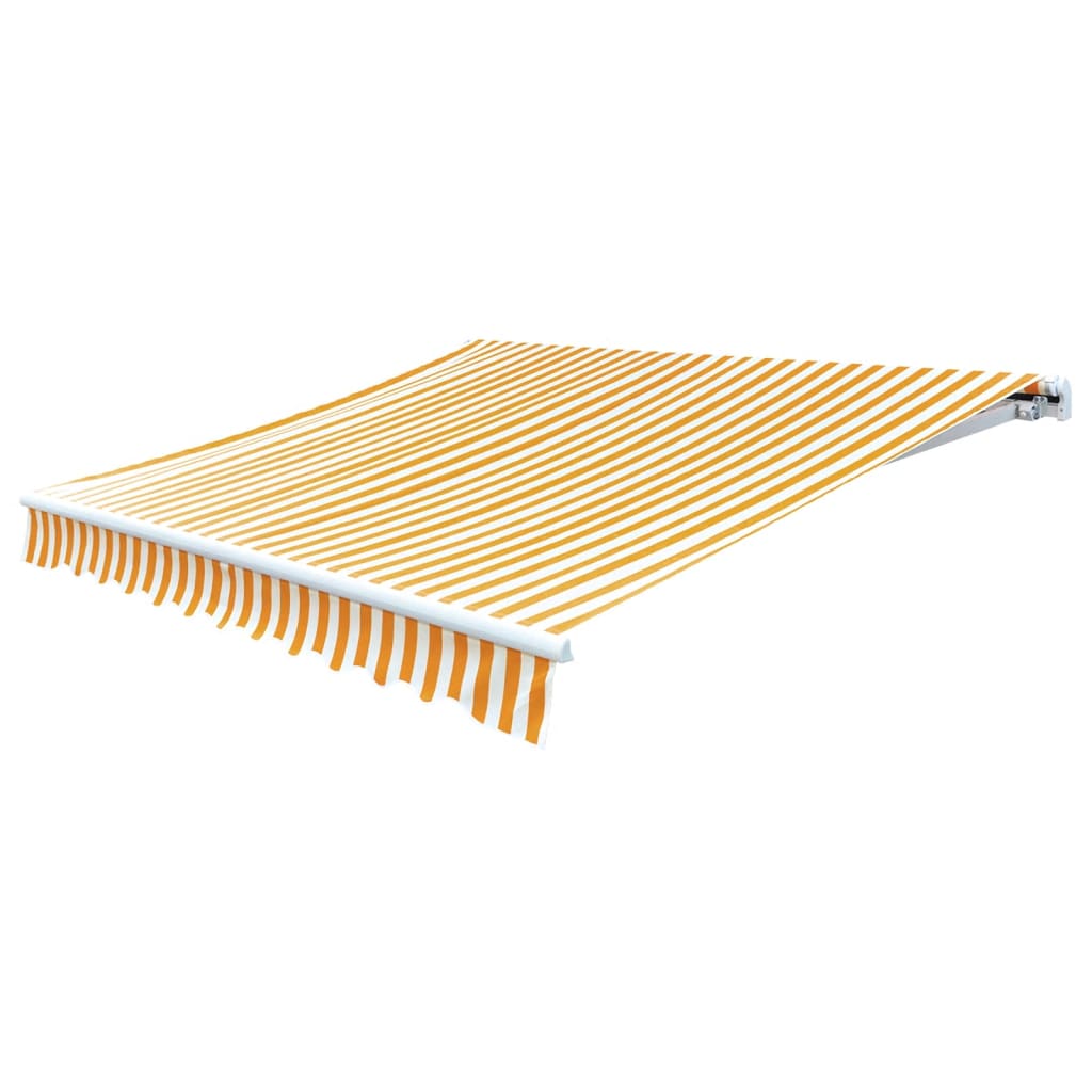 sárga-fehér vászon napellenző tető 4 x 3 m (a váz nem tartozék)