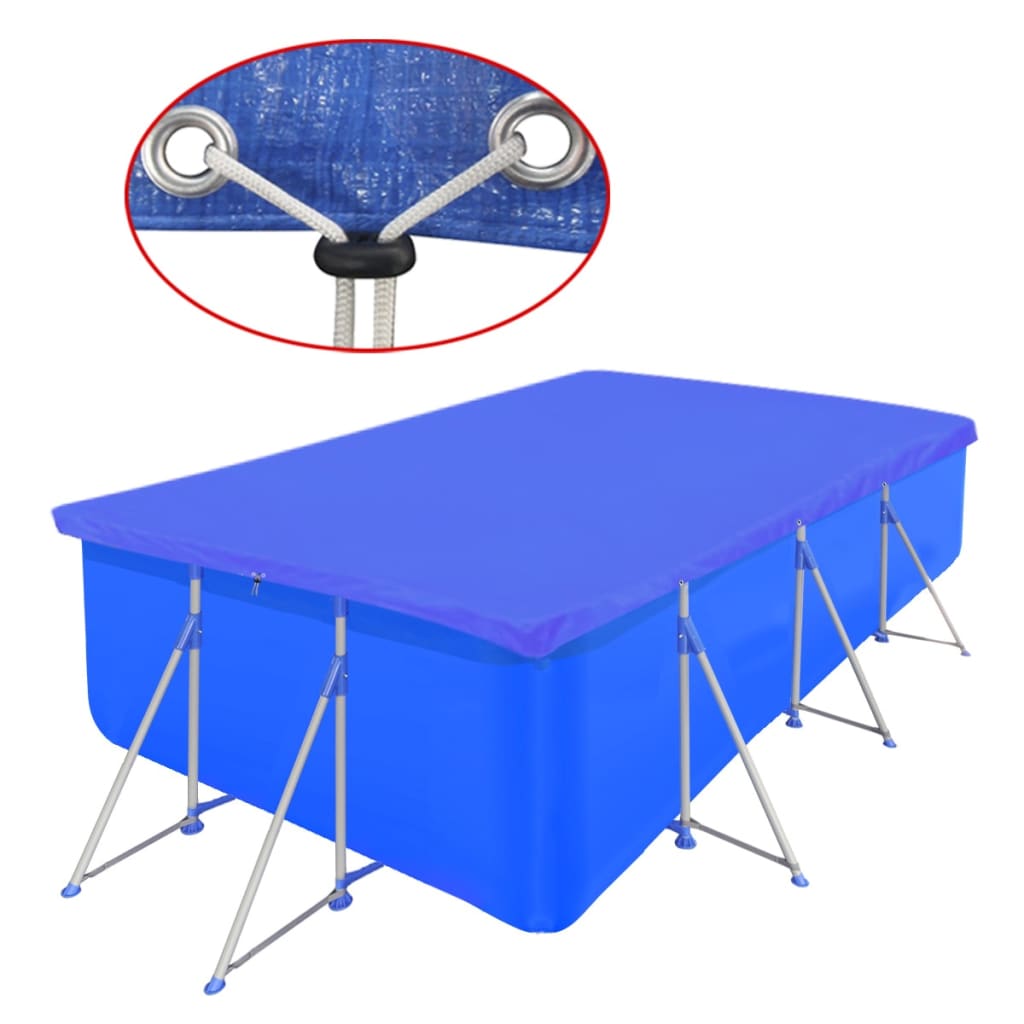 négyszögletes PE medencetakaró 90 g/m² 540 x 207 cm
