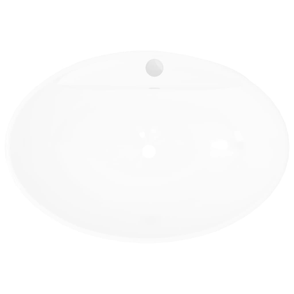 140678 Luxury Ceramic Basin Oval with Overflow and Faucet Hole