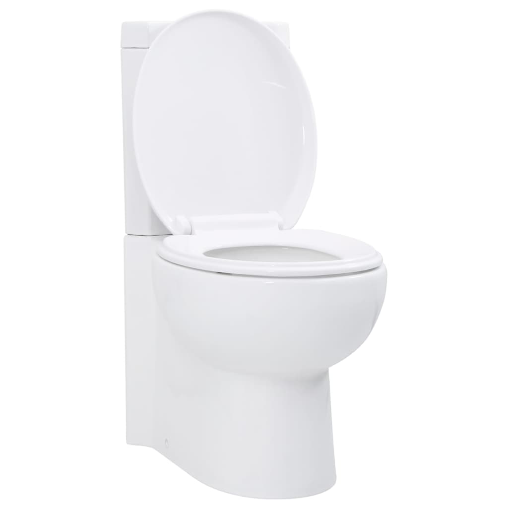 fehér kerámia fürdőszobai sarok WC