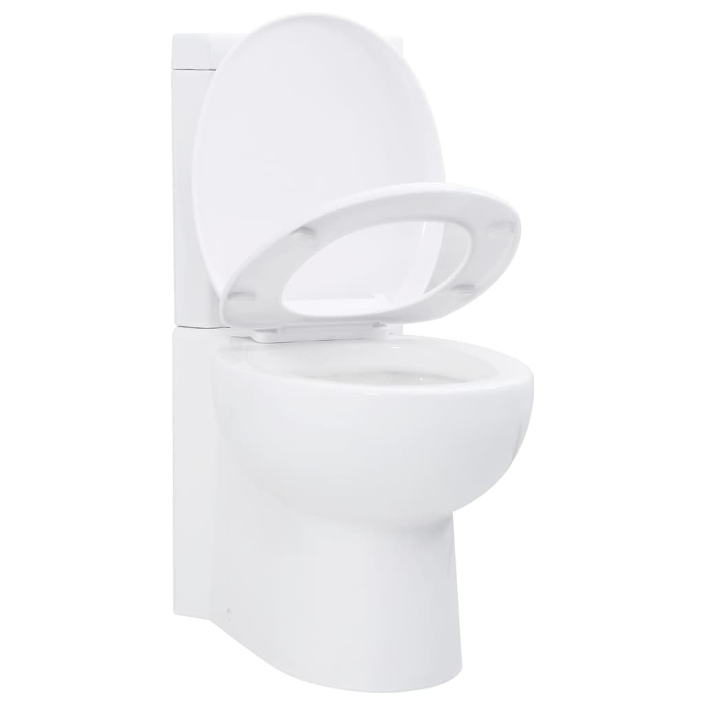 fehér kerámia fürdőszobai sarok WC