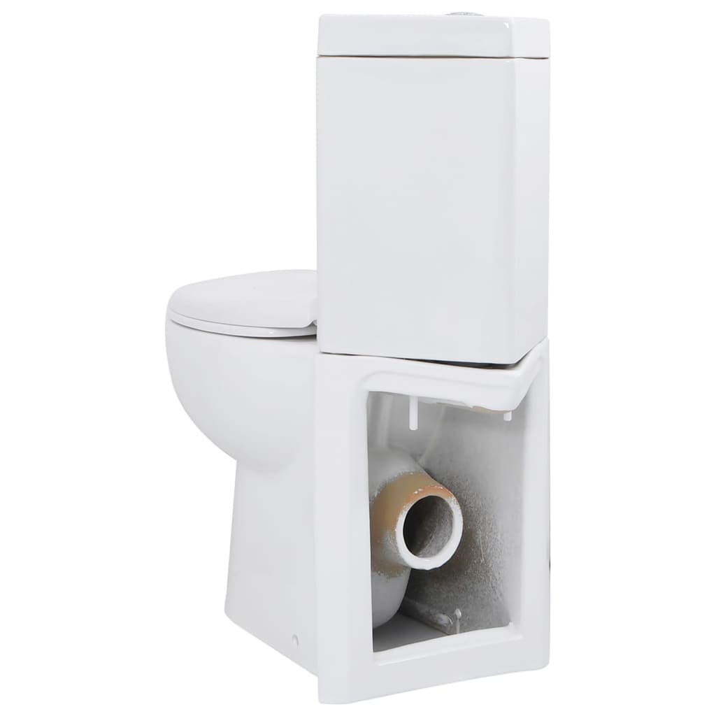 fehér kerámia fürdőszobai sarok WC