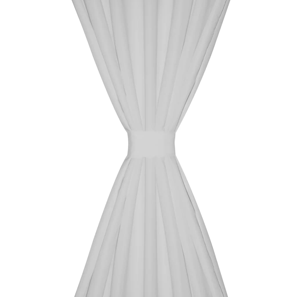 2 db fehér mikroszatén függöny karikákkal 140 x 175 cm