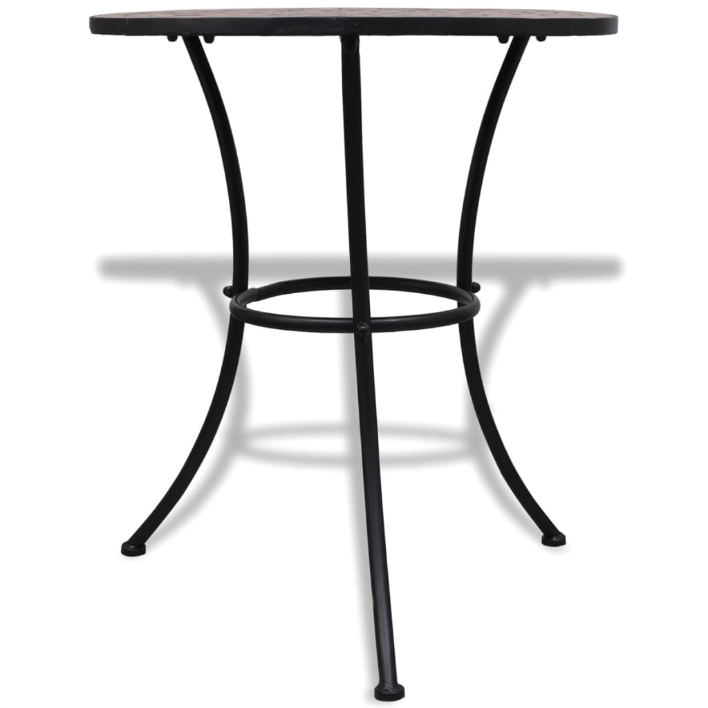 terrakotta mozaik bisztró asztal 60 cm