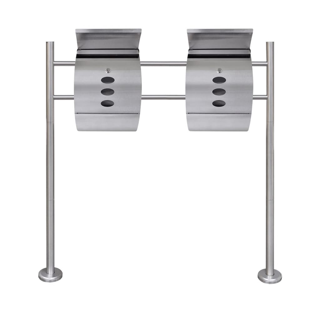 Dupla postaláda rozsdamentes acél állvánnyal