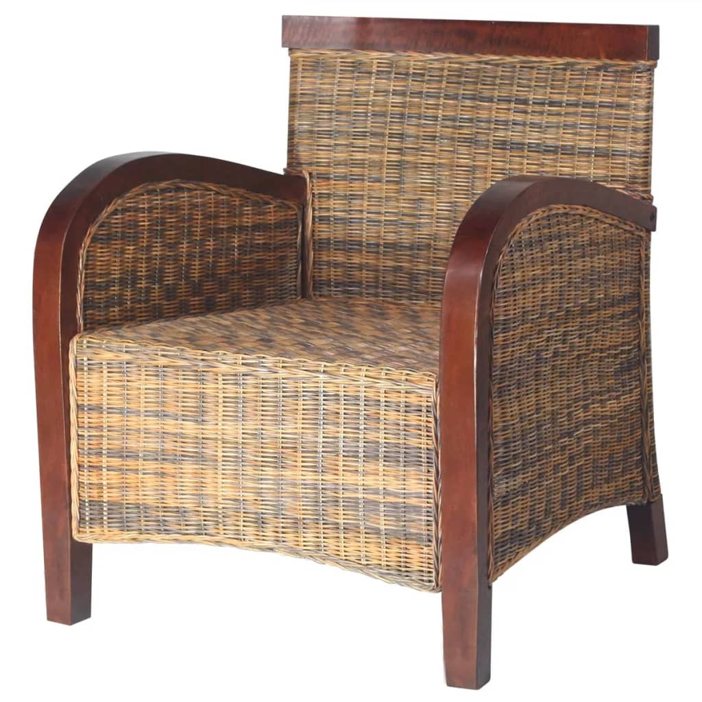 kézzel font rattan karosszék