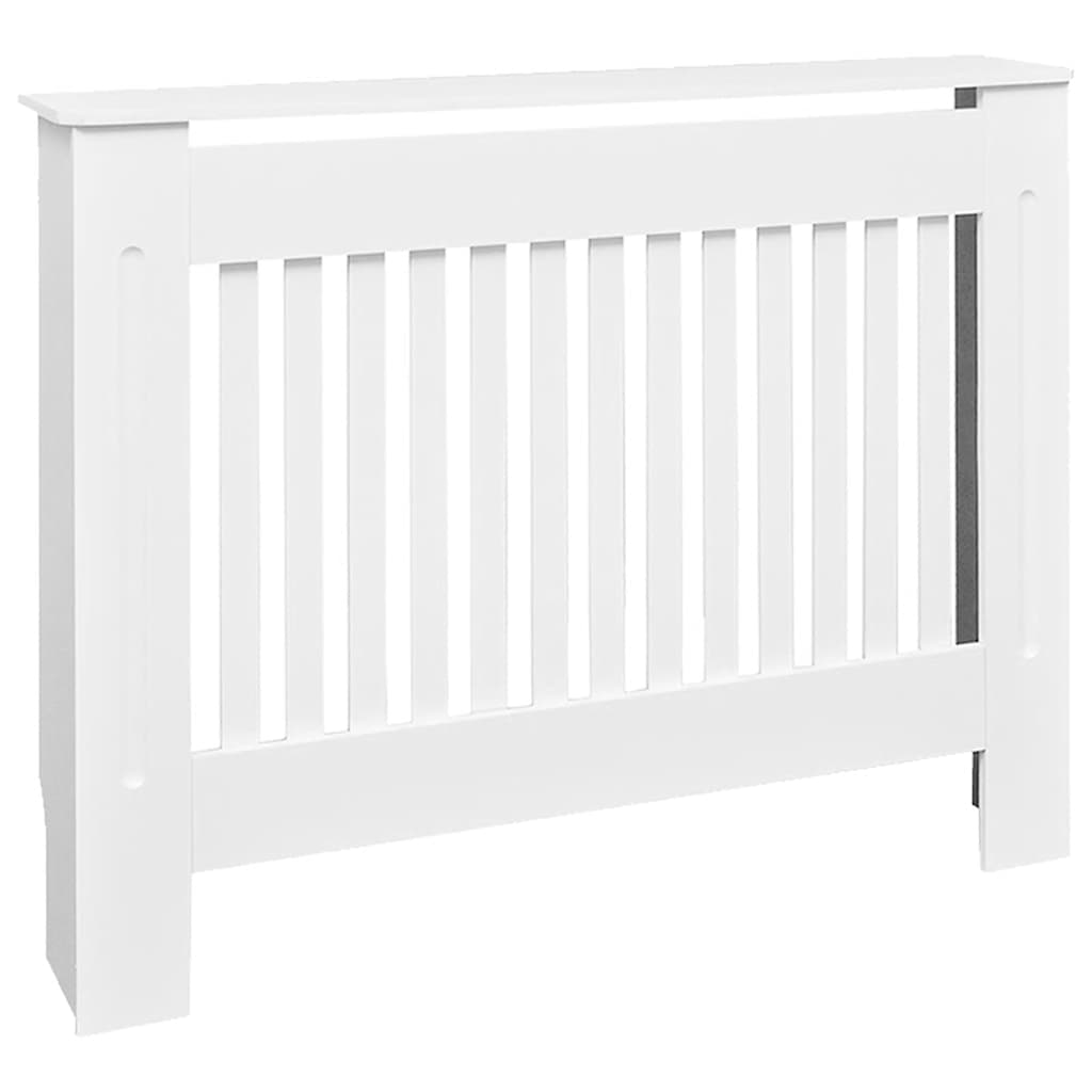 Fehér MDF radiátorburkolatos szekrény 112 cm