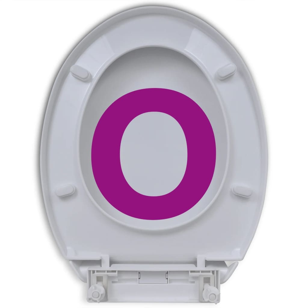 fehér ovális WC-ülőke lassan csukódó fedéllel