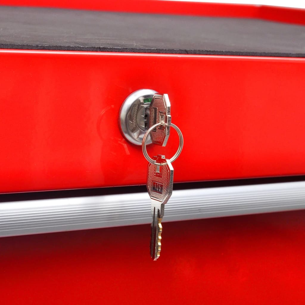 7 fiókos piros munka szerszámkocsi