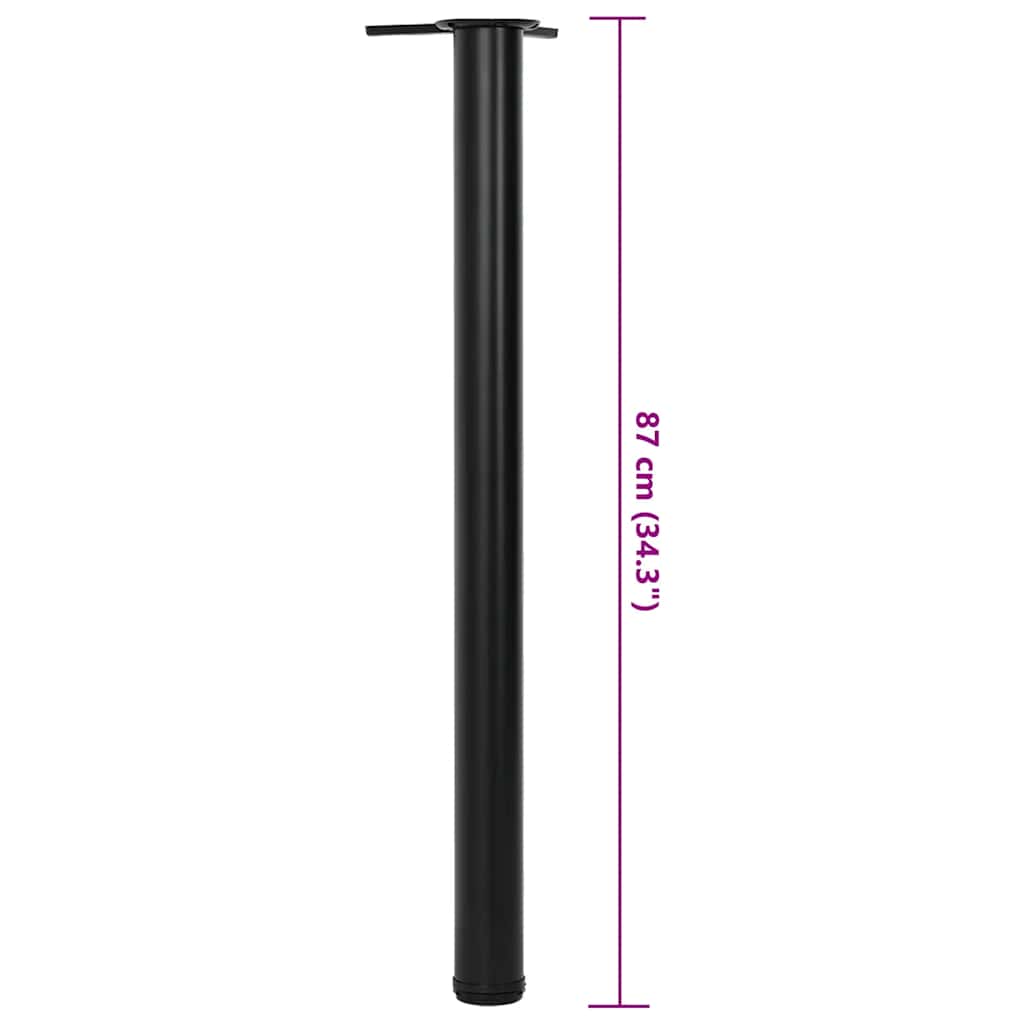 4 db állítható magasságú fekete asztalláb 870 mm