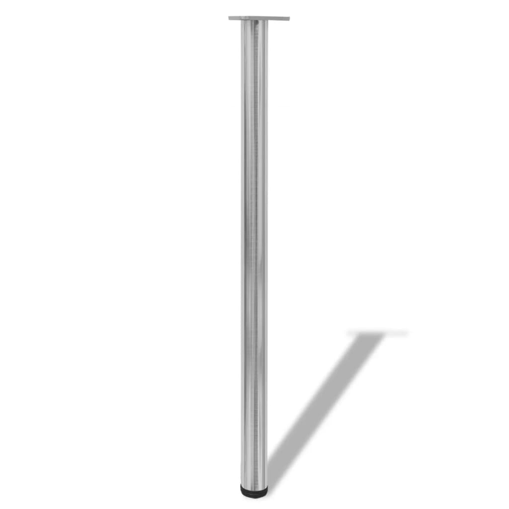 4 db állítható magasságú csiszolt nikkel asztalláb 1100 mm