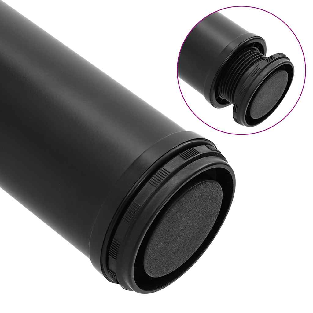 4 db állítható magasságú fekete asztalláb 710 mm