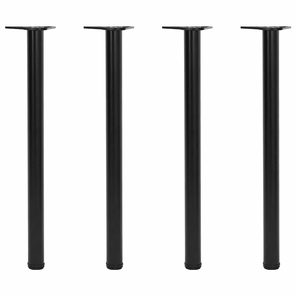 4 db állítható magasságú fekete asztalláb 870 mm