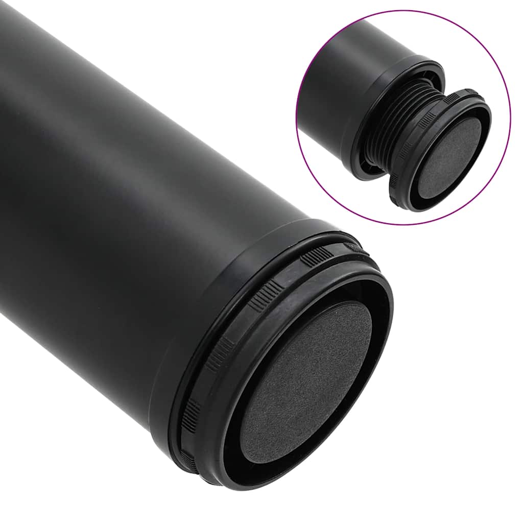 4 db állítható magasságú fekete asztalláb 870 mm