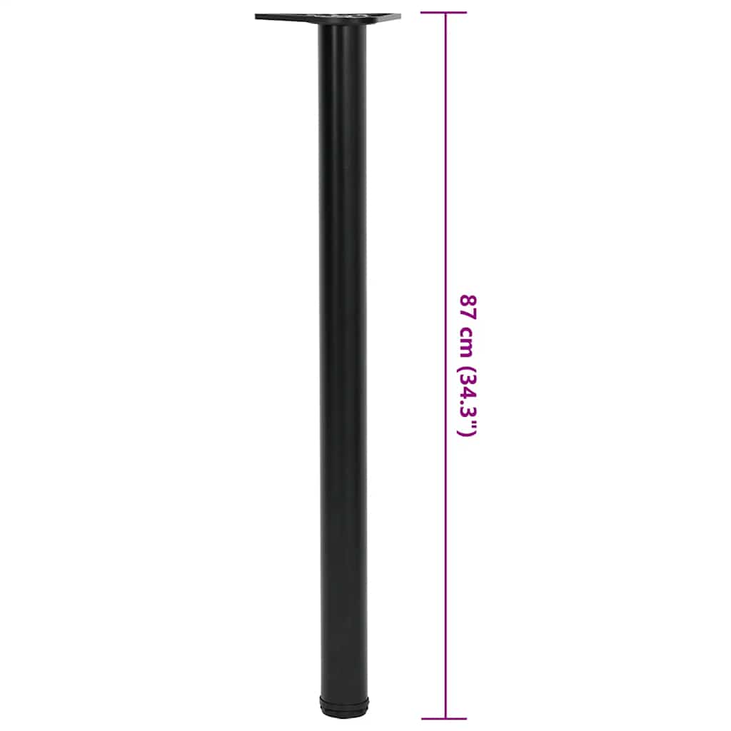 4 db állítható magasságú fekete asztalláb 870 mm