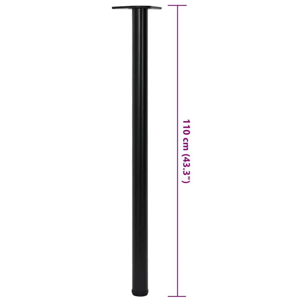 4 db állítható magasságú fekete asztalláb 1100 mm