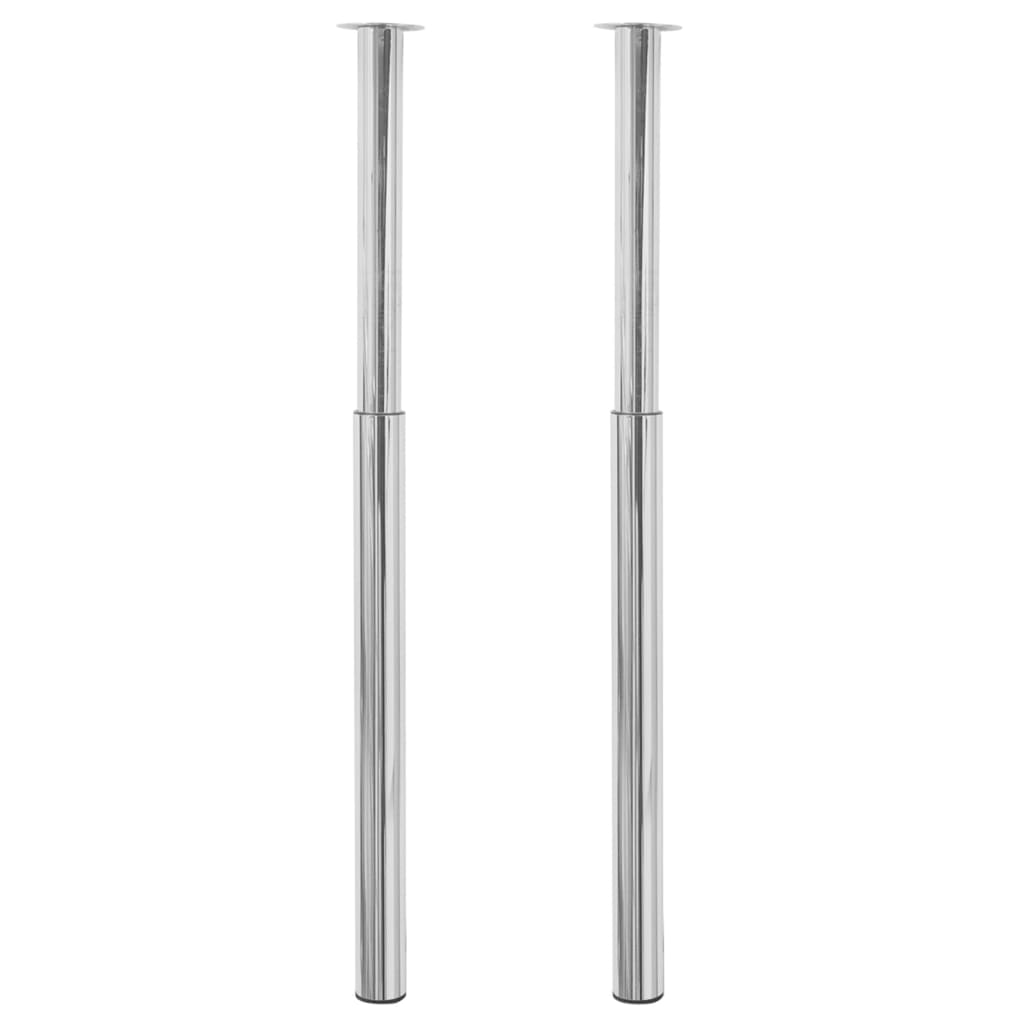 2 teleszkópos asztalláb 710 mm - 1100 mm Króm