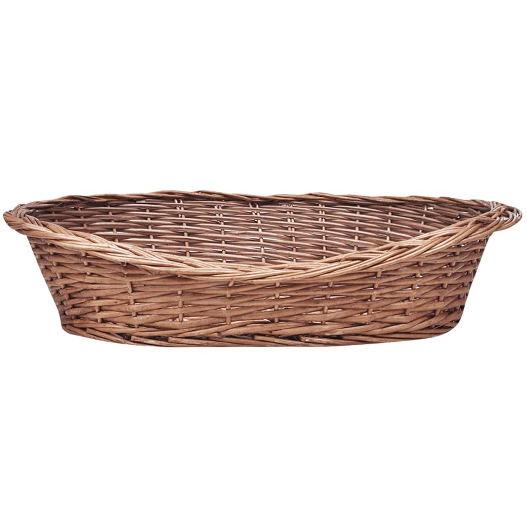 Természetes színű fűzfa kutyakosár/kisállatágy 50 cm
