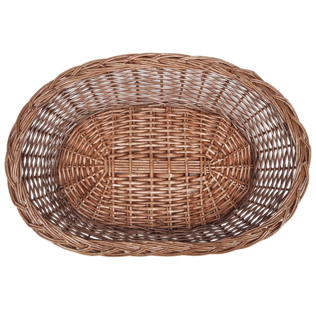 Természetes színű fűzfa kutyakosár/kisállatágy 50 cm