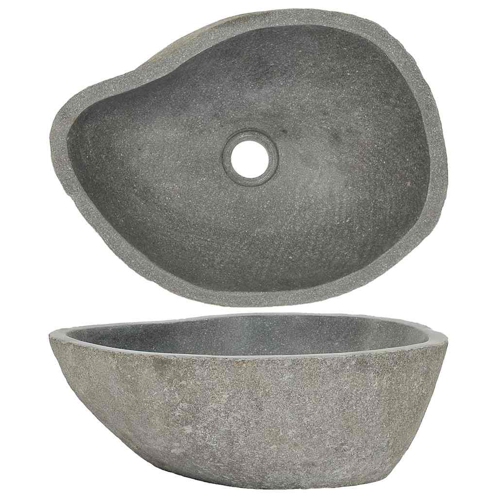 ovális folyami kő mosdókagyló (37-46) x (29-36) cm