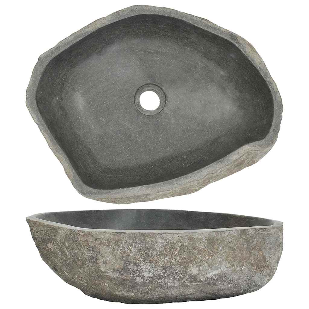 ovális folyami kő mosdókagyló (45-53) x (34-41) cm