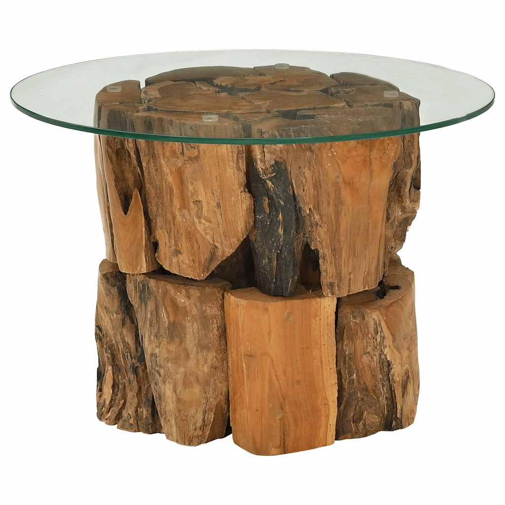 tömör tíkfa uszadék dohányzóasztal 60 cm