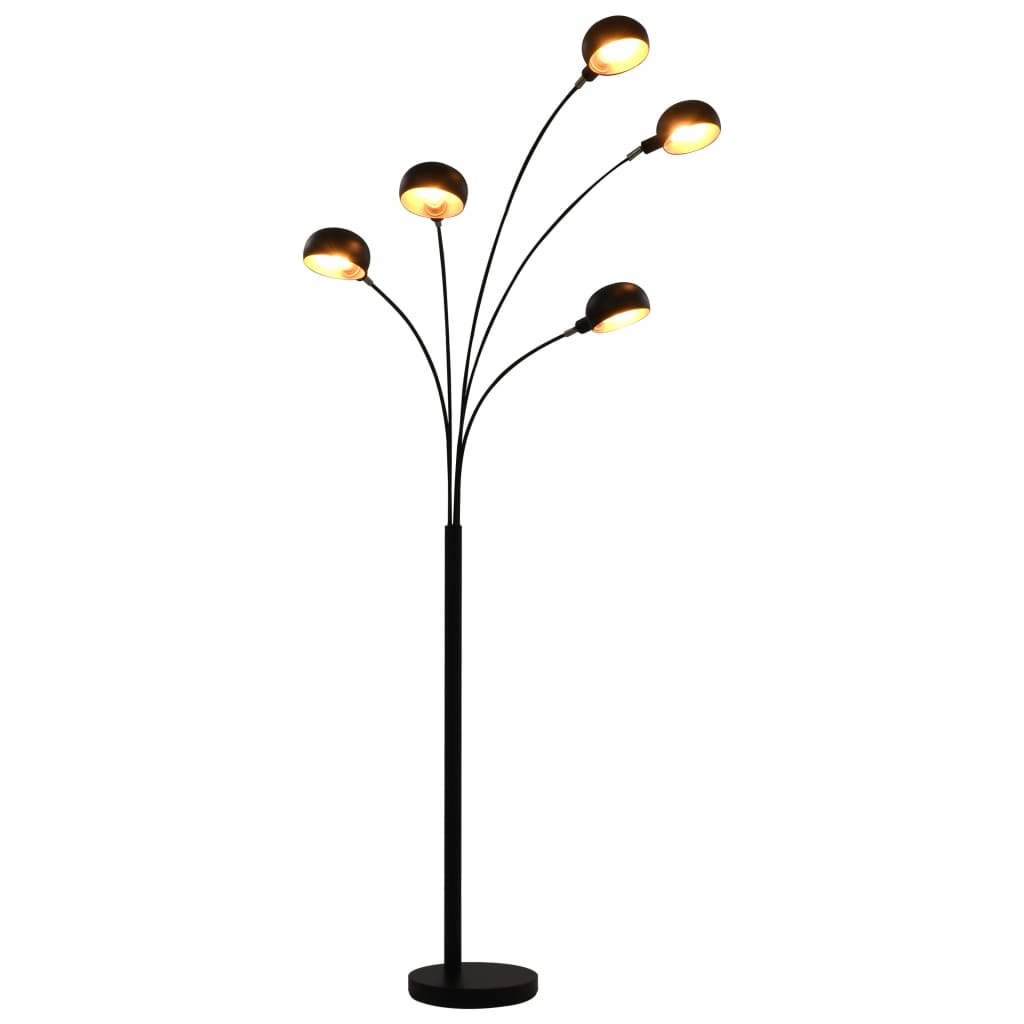 fekete-arany állólámpa 200 cm 5 db E14 típusú foglalattal