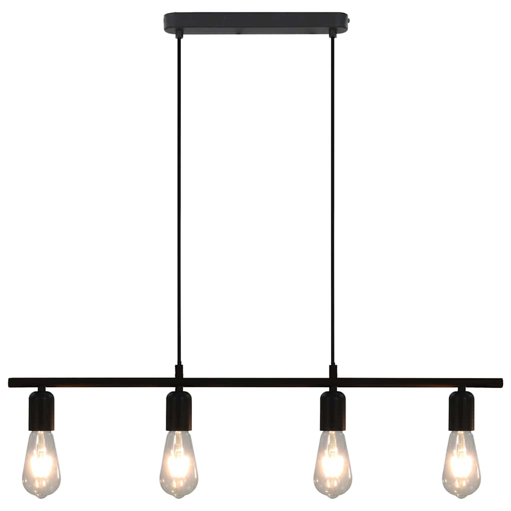 fekete mennyezeti lámpa izzókkal 2 W 80 cm E27