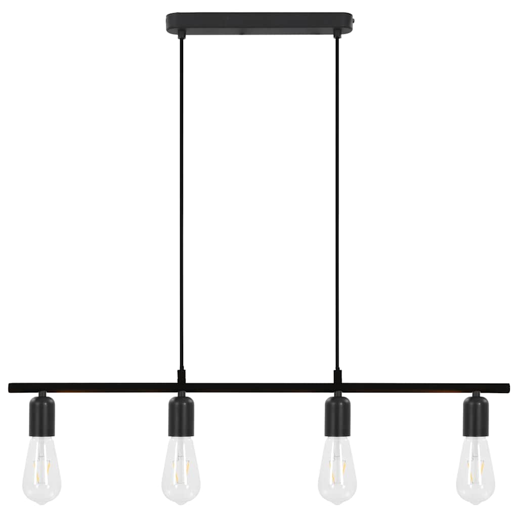 fekete mennyezeti lámpa izzókkal 2 W 80 cm E27