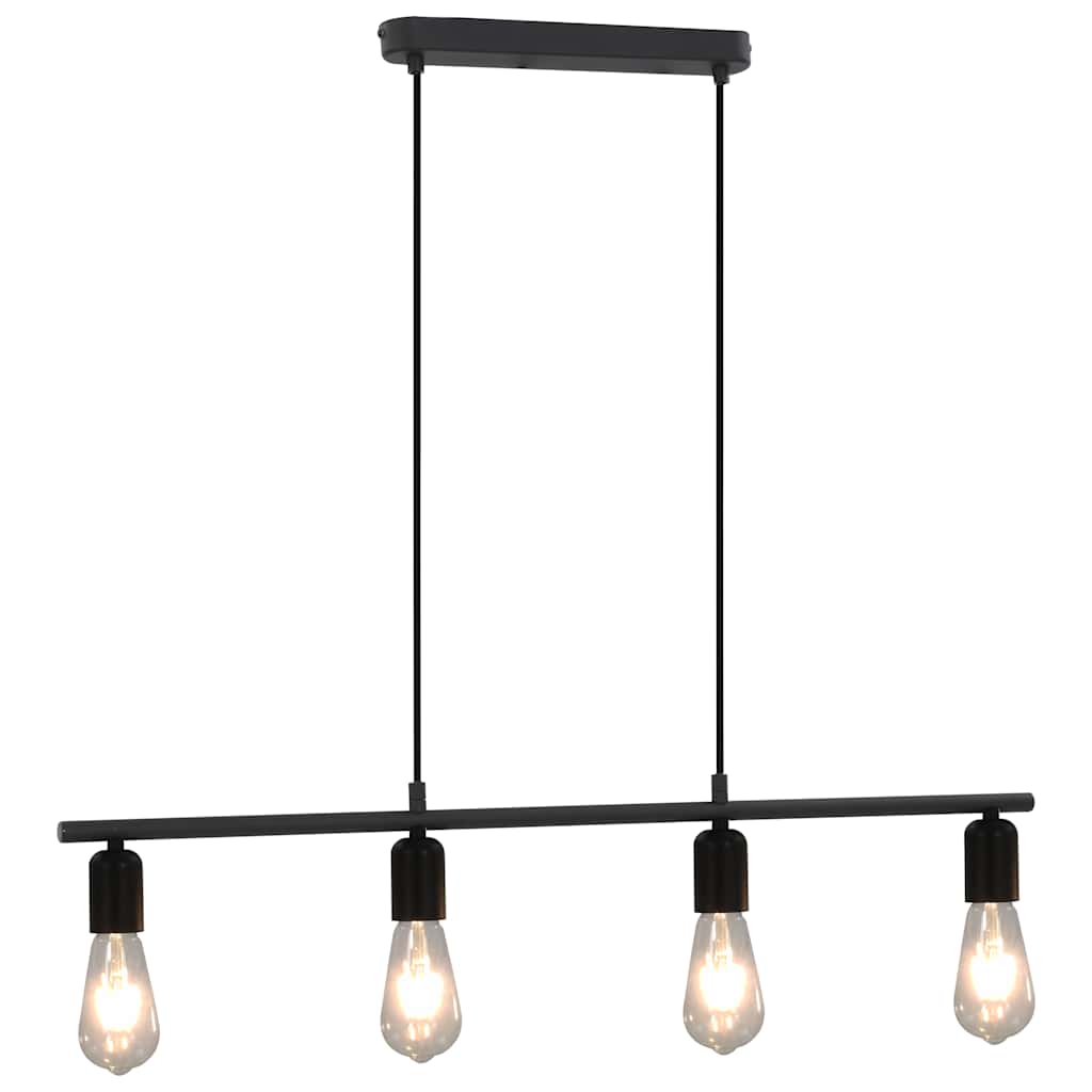 fekete mennyezeti lámpa izzókkal 2 W 80 cm E27