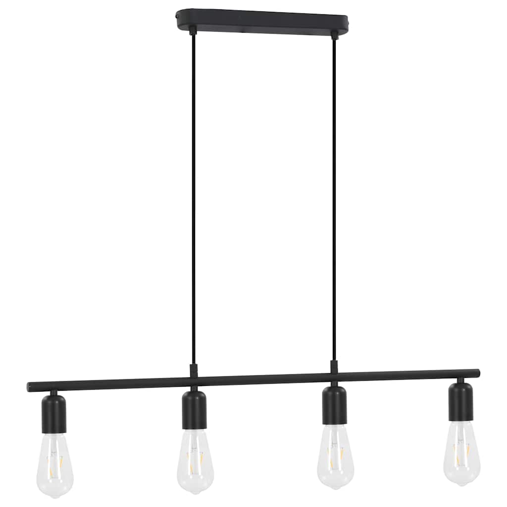 fekete mennyezeti lámpa izzókkal 2 W 80 cm E27