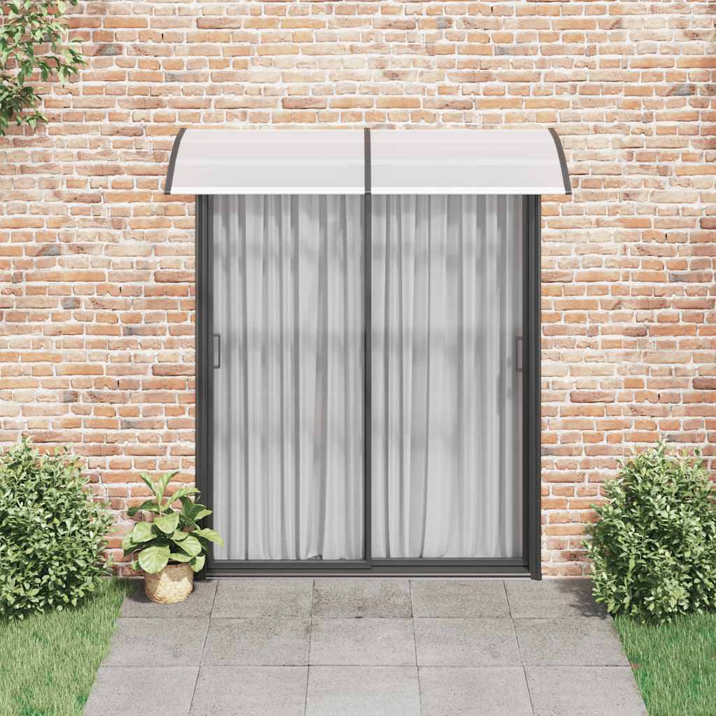 fekete és átlátszó polikarbonát ajtóelőtető 200 x 75 cm