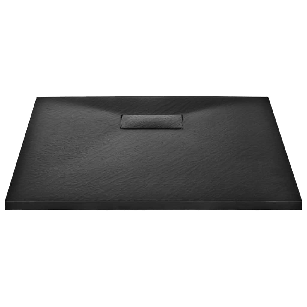 fekete SMC zuhanytálca 90 x 90 cm