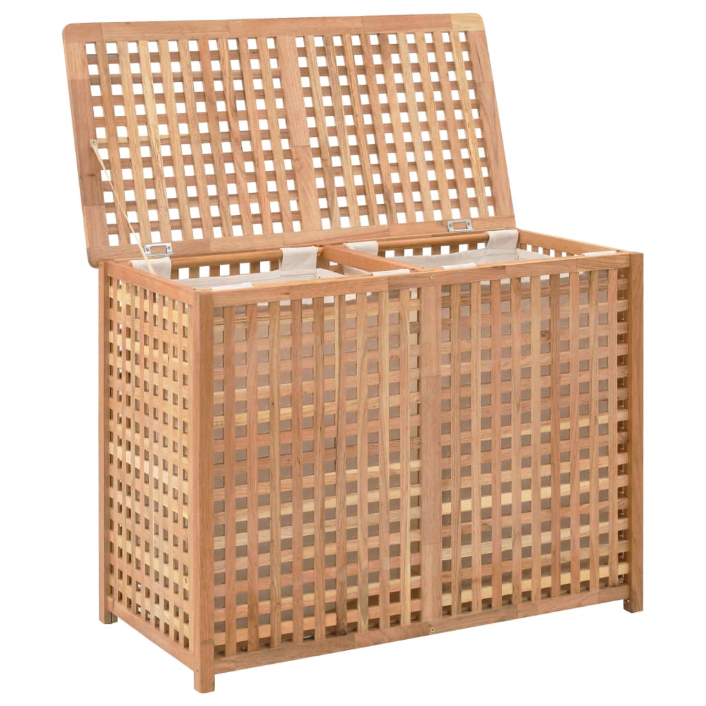 tömör diófa szennyeskosár 87,5 x 46 x 67 cm
