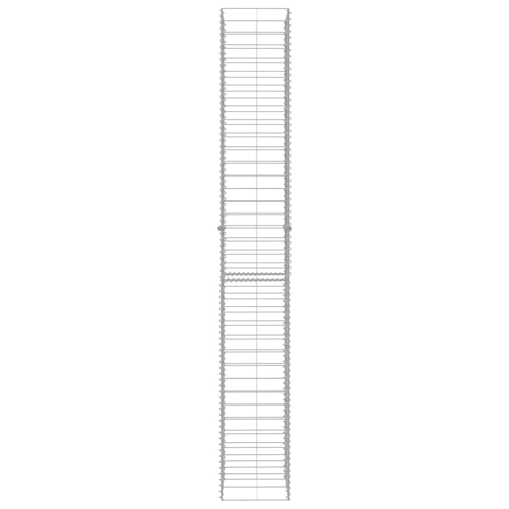 3 darab horganyzott acél gabion kosár 25 x 25 x 197 cm