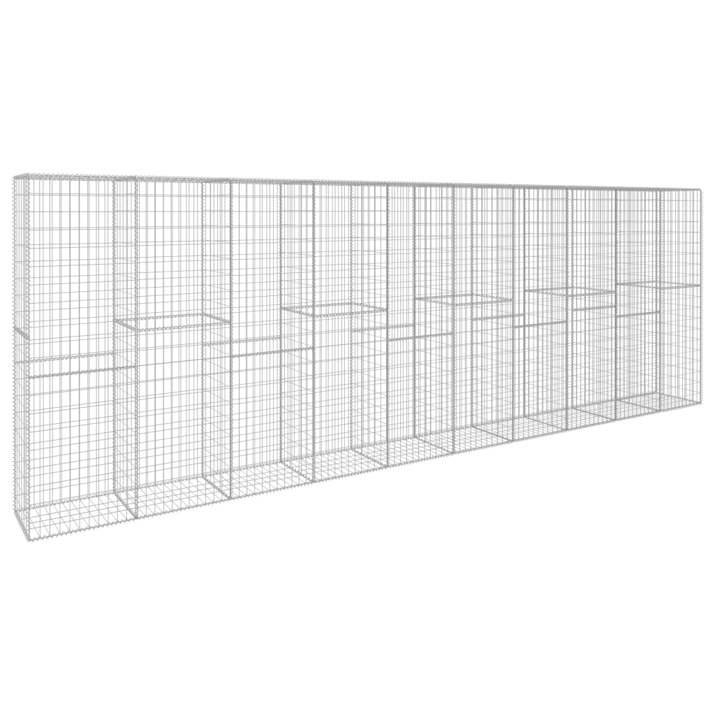 horganyzott acél gabion fal fedéllel 600 x 50 x 200 cm